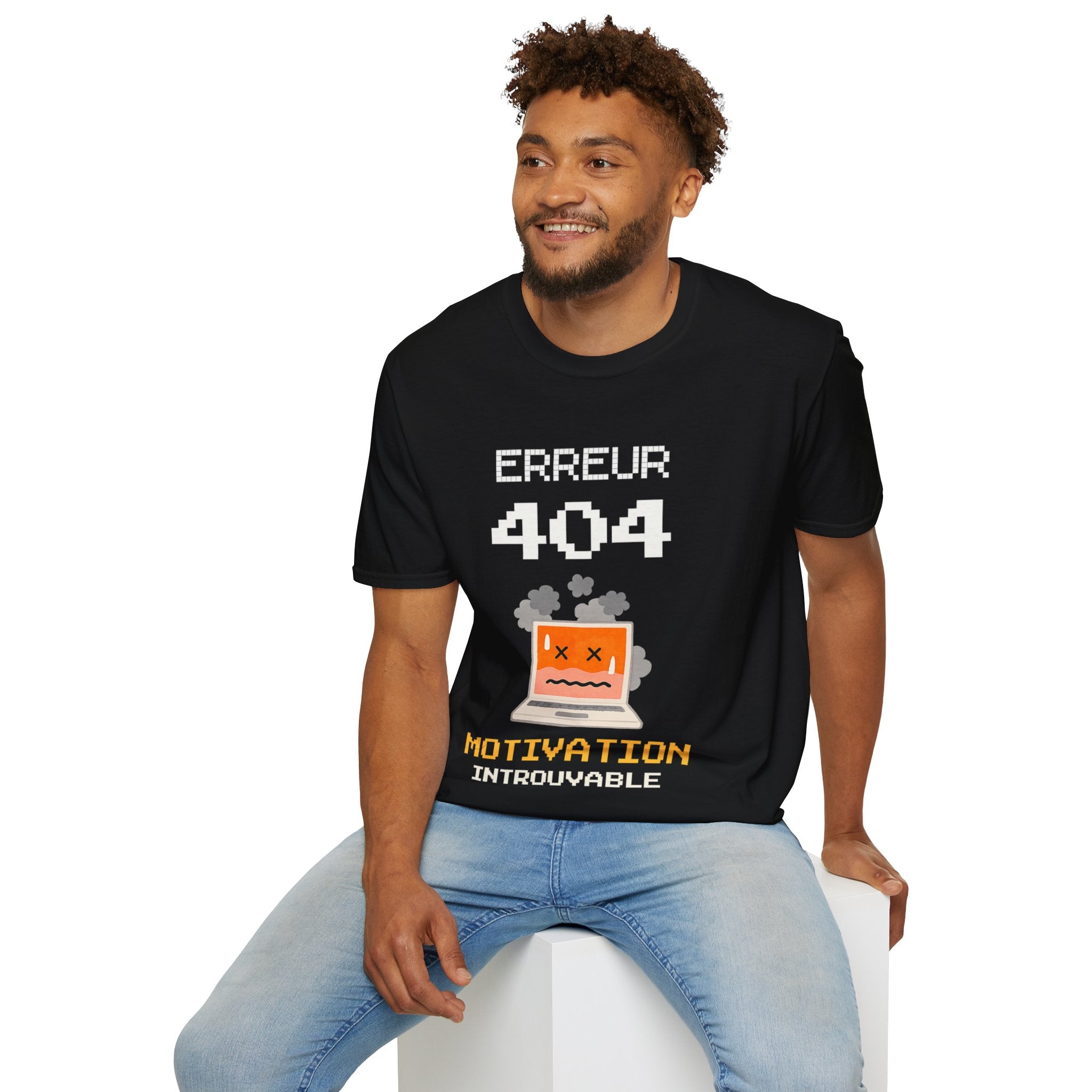T-Shirt — "Erreur 404" Retro Pixel Error Graphic Tee