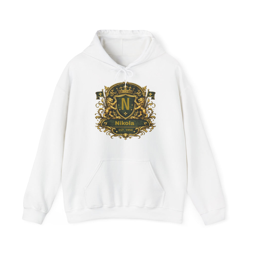 Sweat à Capuche Homme Personnalisé – Blason Old Money Premium