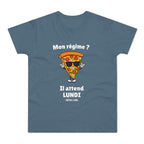 T-shirt Homme Humoristique « Mon Régime ? Il Attend Lundi » – Motif Pizza Drôle