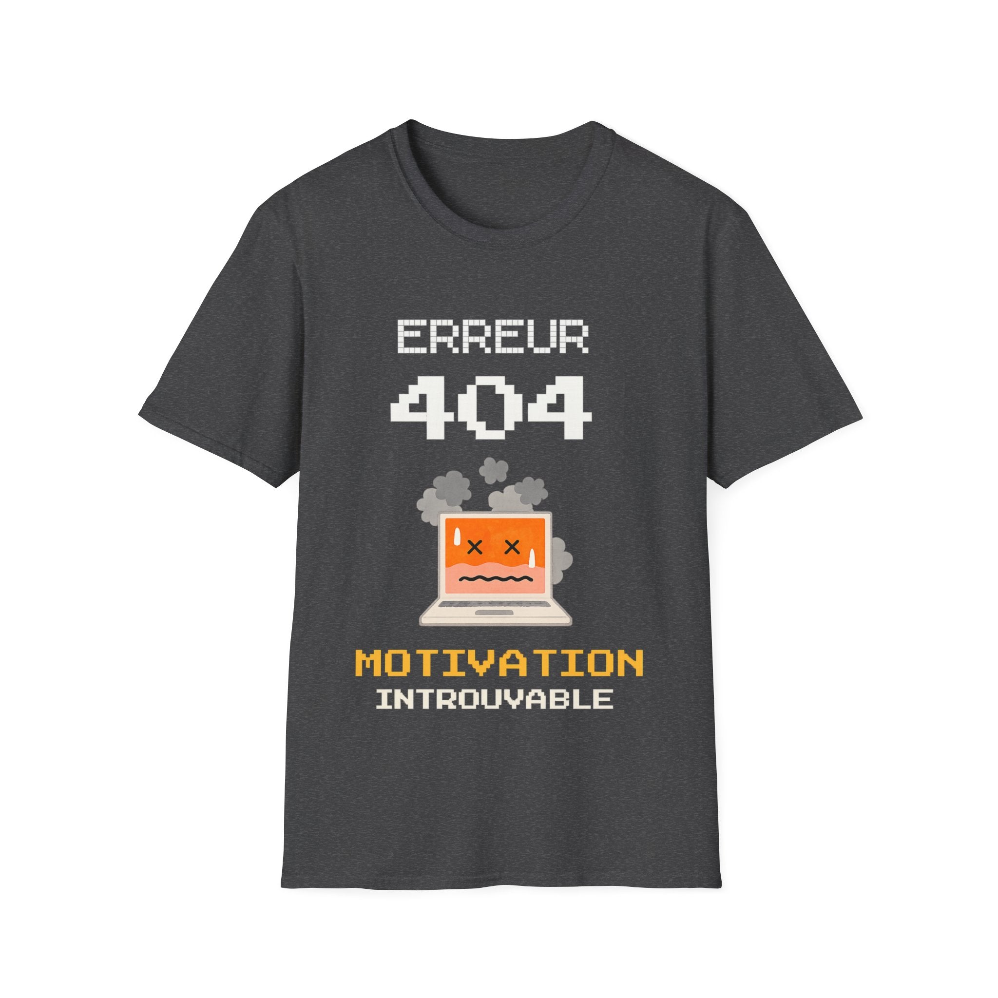 T-Shirt — "Erreur 404" Retro Pixel Error Graphic Tee