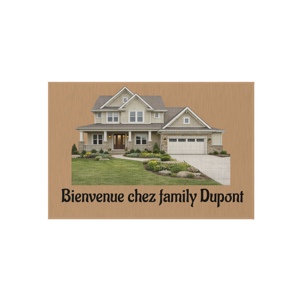 Outdoor Rug — 'La Belle Vie' Welcome Doormat (Bienvenue chez nous)