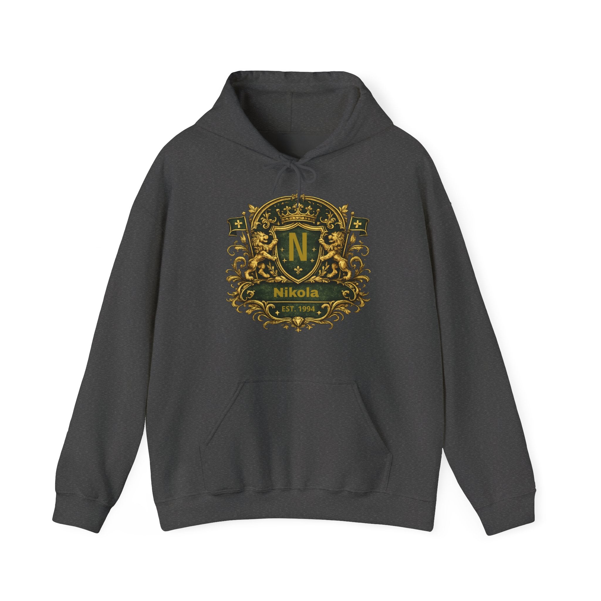 Sweat à Capuche Homme Personnalisé – Blason Old Money Premium