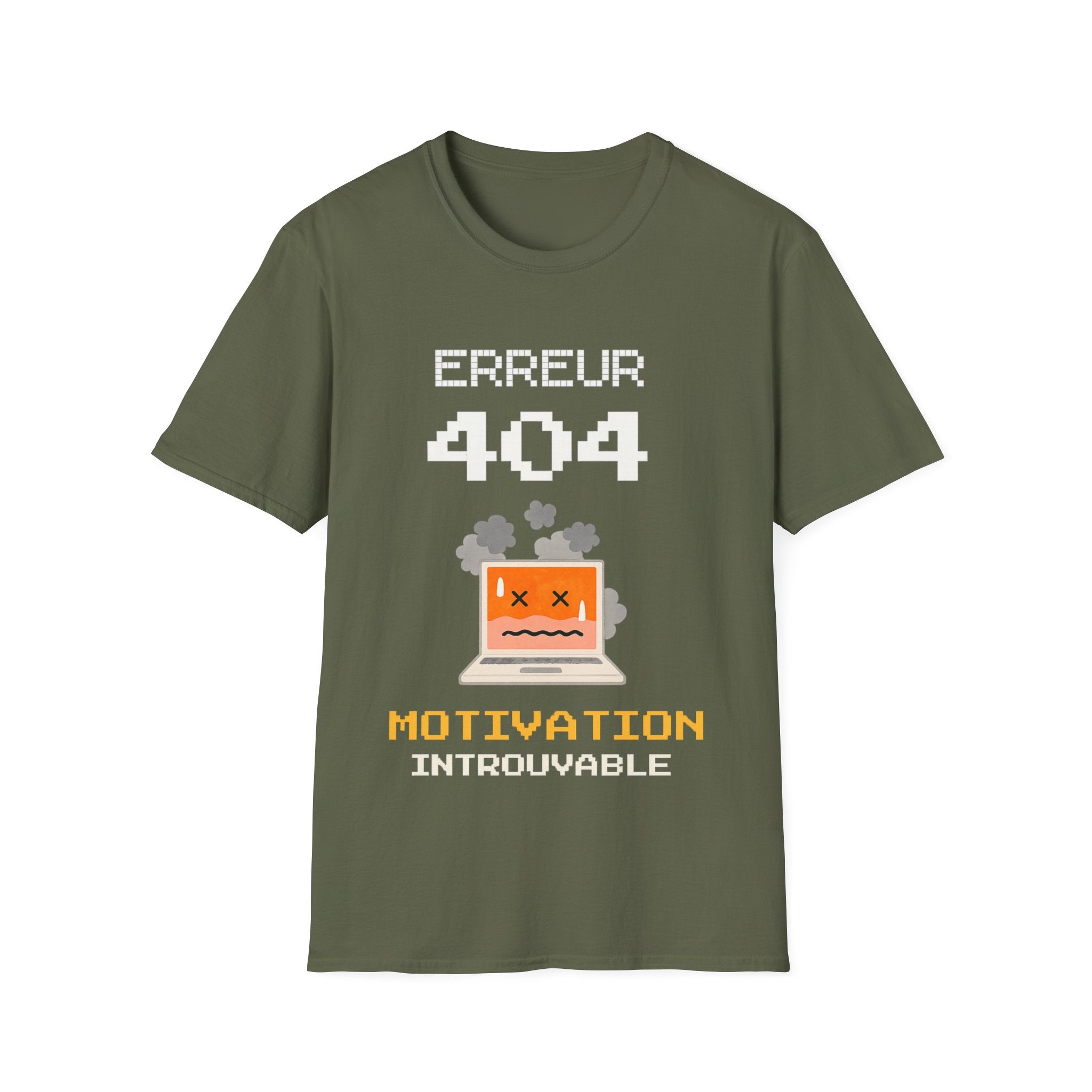 T-Shirt — "Erreur 404" Retro Pixel Error Graphic Tee