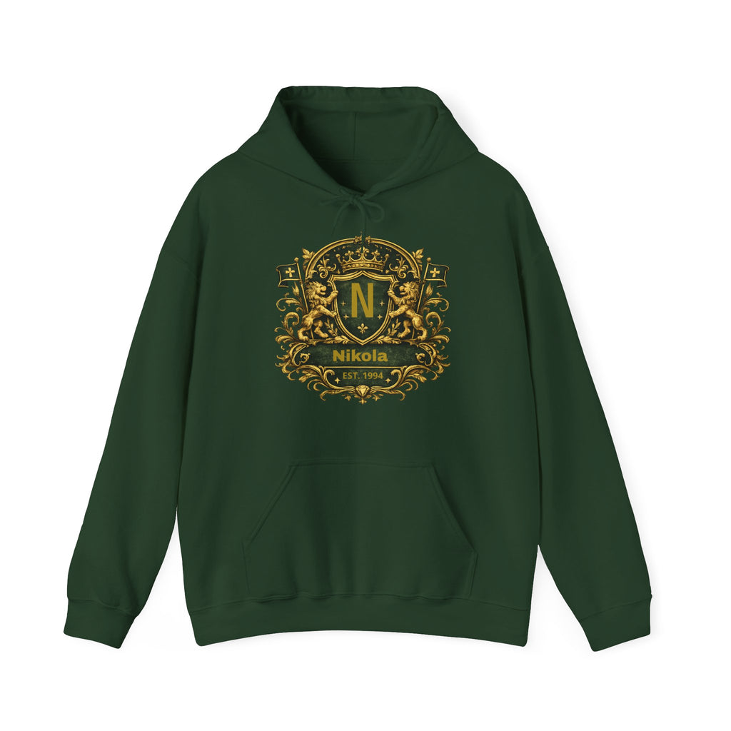 Sweat à Capuche Homme Personnalisé – Blason Old Money Premium