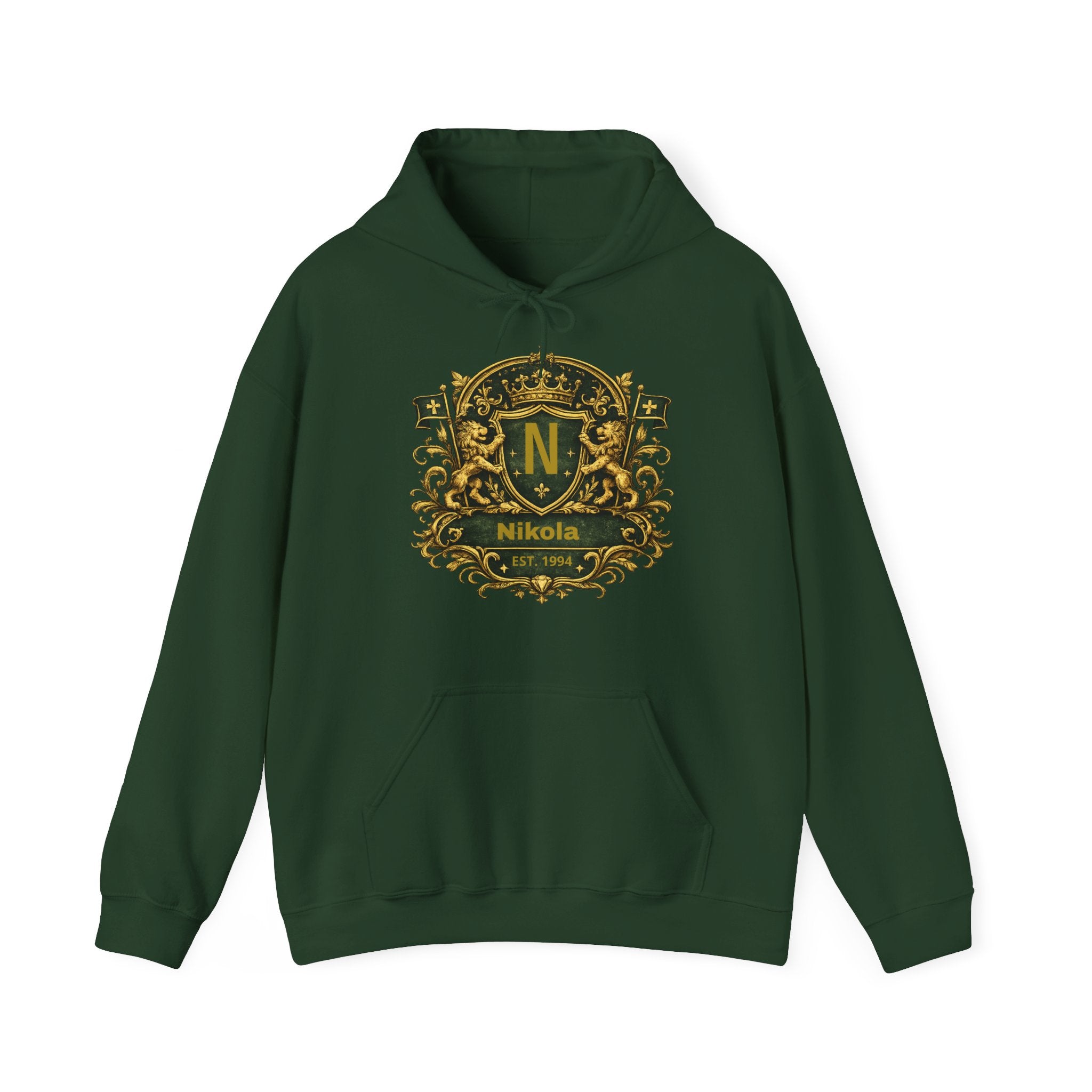 Sweat à Capuche Homme Personnalisé – Blason Old Money Premium