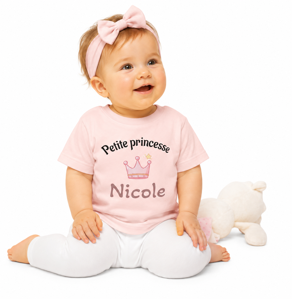 T-shirt Bébé Personnalisé – Petite Princesse