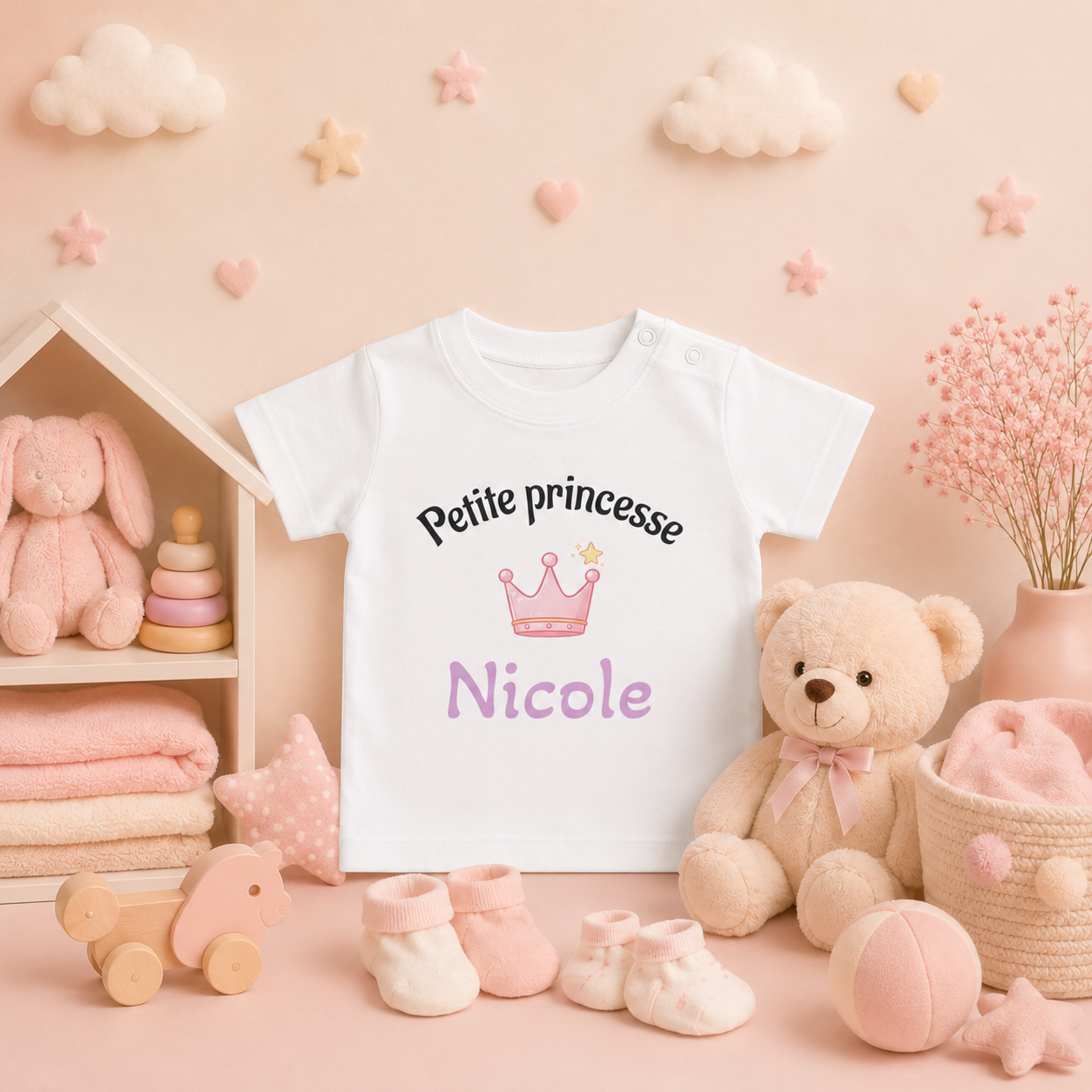 T-shirt Bébé Personnalisé – Petite Princesse