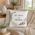 Coussin La Maison du Bonheur – Coussin décoratif floral