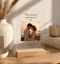 Plaque Photo Acrylique Personnalisée – Photo, Prénoms & Date | Cadeau Couple
