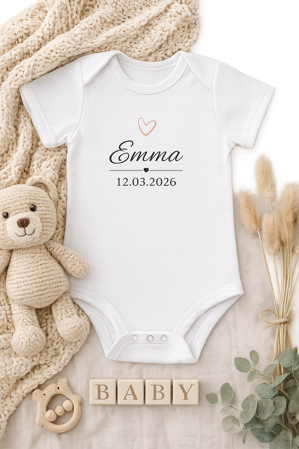 Body Bébé Personnalisé – En Coton Bio