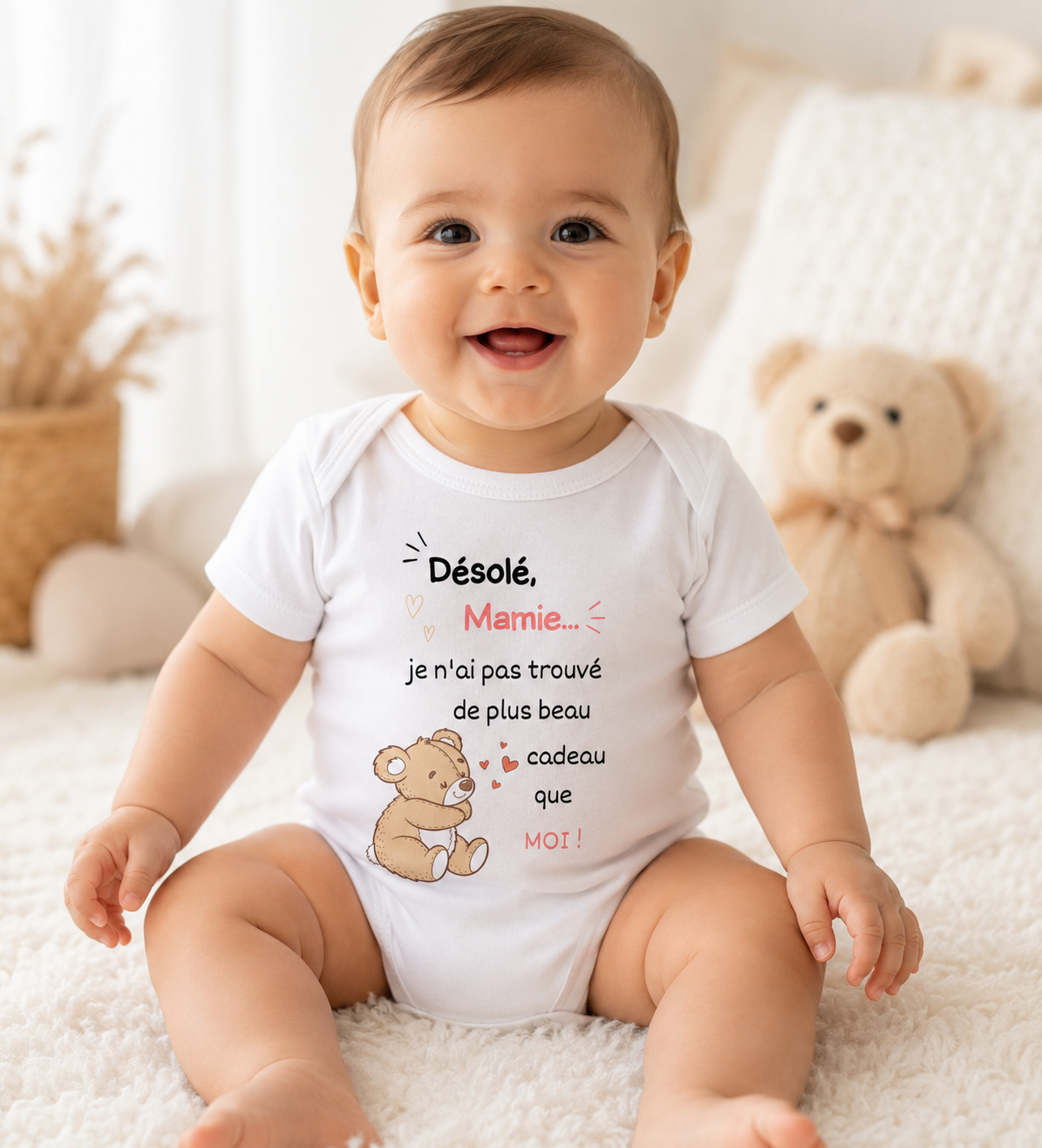 Body bébé « Désolé Mamie… je n'ai pas trouvé de plus beau cadeau que MOI !