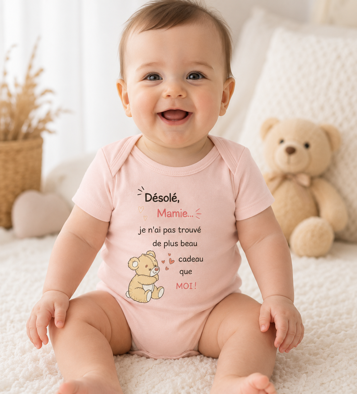 Body bébé « Désolé Mamie… je n'ai pas trouvé de plus beau cadeau que MOI !