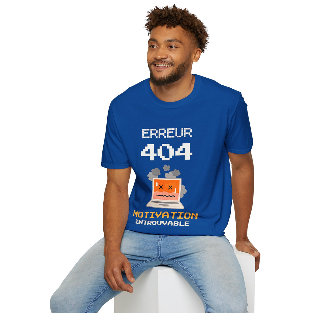 T-Shirt — "Erreur 404" Retro Pixel Error Graphic Tee