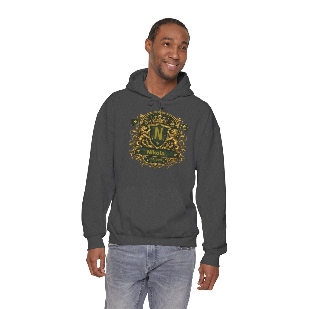 Sweat à Capuche Homme Personnalisé – Blason Old Money Premium