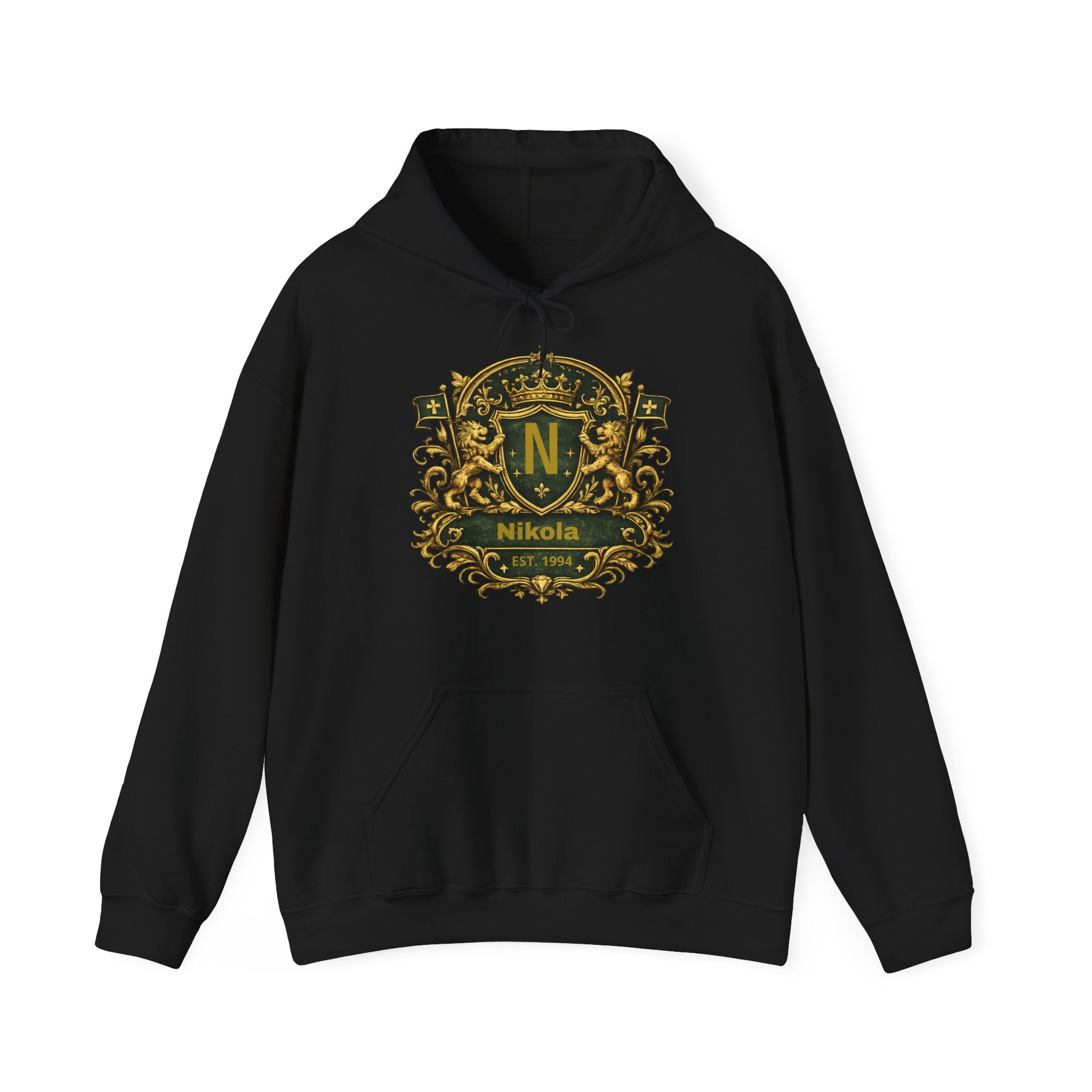 Sweat à Capuche Homme Personnalisé – Blason Old Money Premium