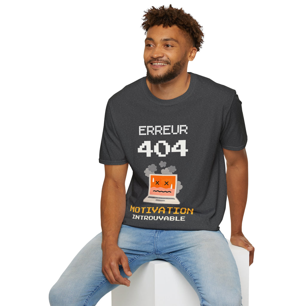 T-Shirt — "Erreur 404" Retro Pixel Error Graphic Tee