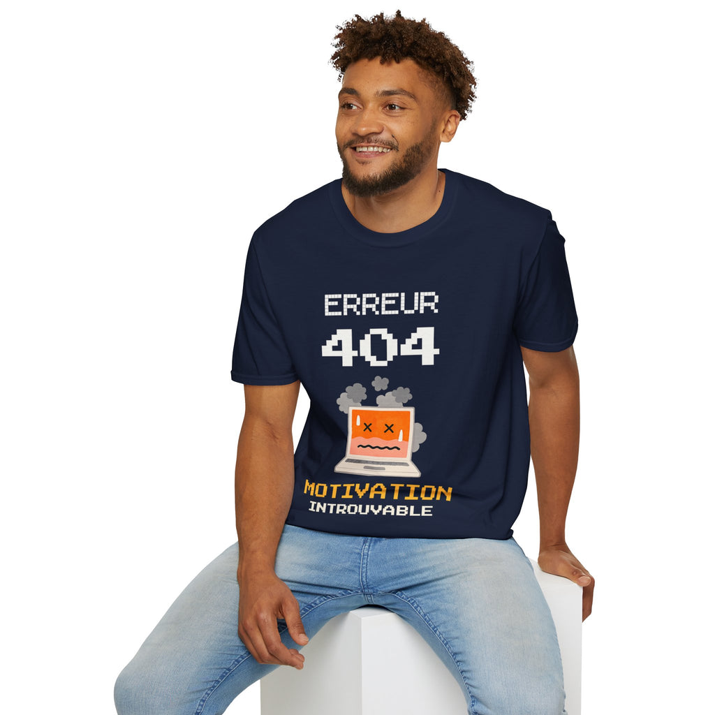 T-Shirt — "Erreur 404" Retro Pixel Error Graphic Tee