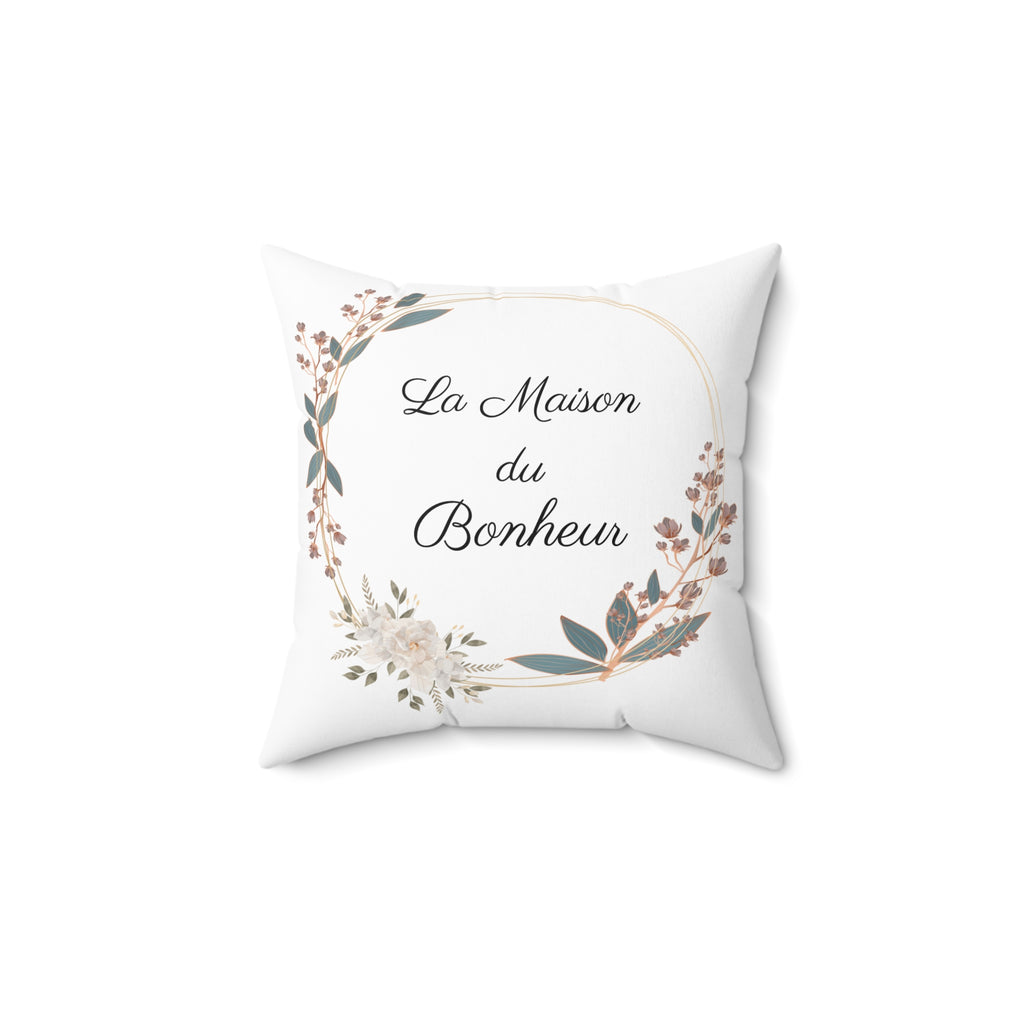 Coussin La Maison du Bonheur – Coussin décoratif floral