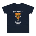 T-shirt Homme Humoristique « Mon Régime ? Il Attend Lundi » – Motif Pizza Drôle