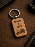 Porte-clés en Bois Gravé Personnalisé