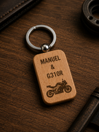 Porte-clés en Bois Gravé Personnalisé